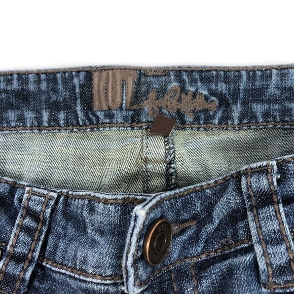 Kut From The Kloth Women's Size 6 Straight Leg Medium Wash Distressed Je… - Picture 3 of 10